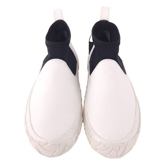 Issey Miyake Men White Vulcanized Mid-Top Sneakers 42 9 New - Picture 3 of 15